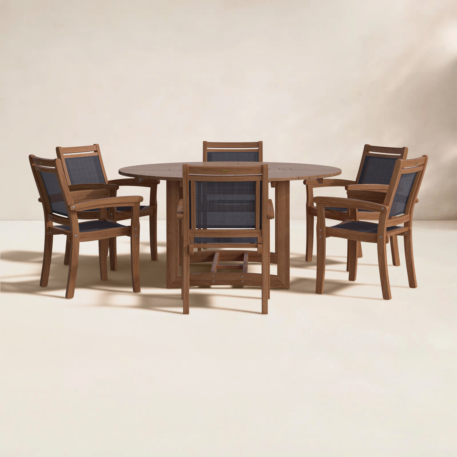 Fleur 63" Eucalyptus Patio Dining Set