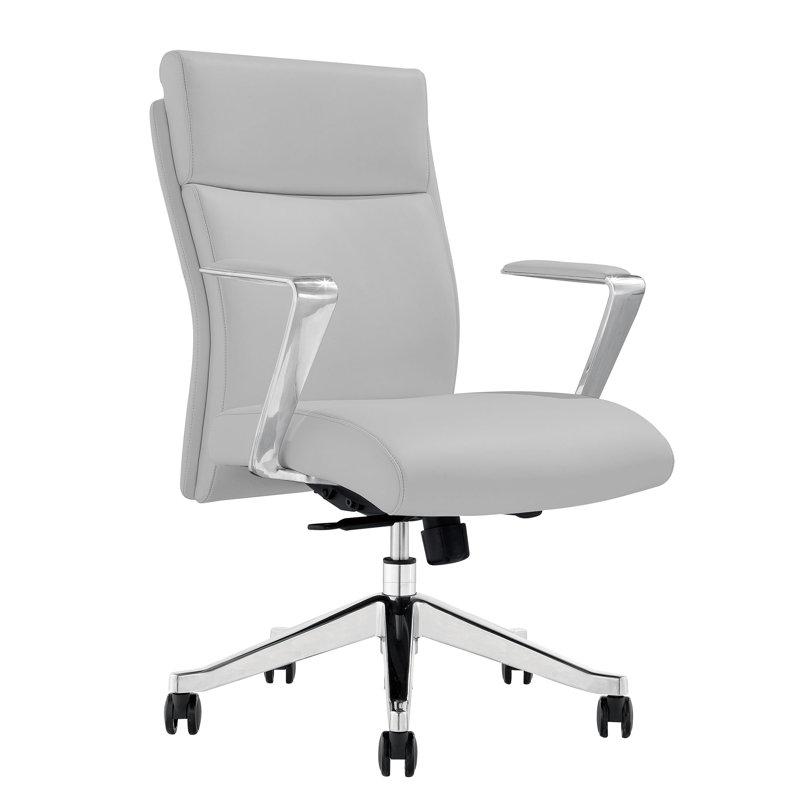 Fauteuil de conférence Volker, Faux cuir gris