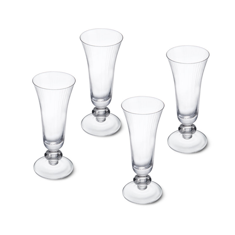 Mikasa Salerno Crystal Champagne Flute Glasses, 170ml