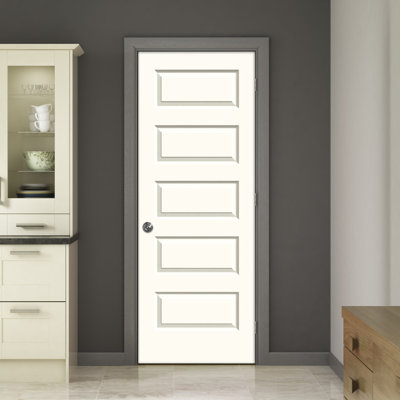 80'' Solid + Manufactured Wood Paneled with Installation Hardware Kit without Installation Hardware Kit Prehung Door