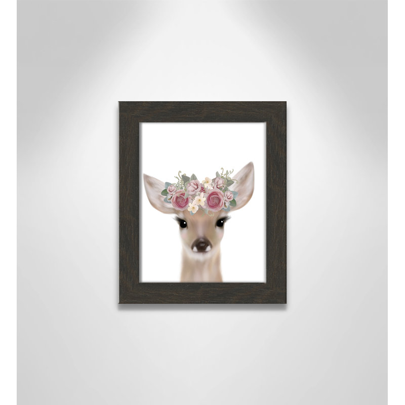 Décoration murale pour enfants, H 12 po x l 10 po x P 0,63 po, Cadre plat à grain de bois noir
