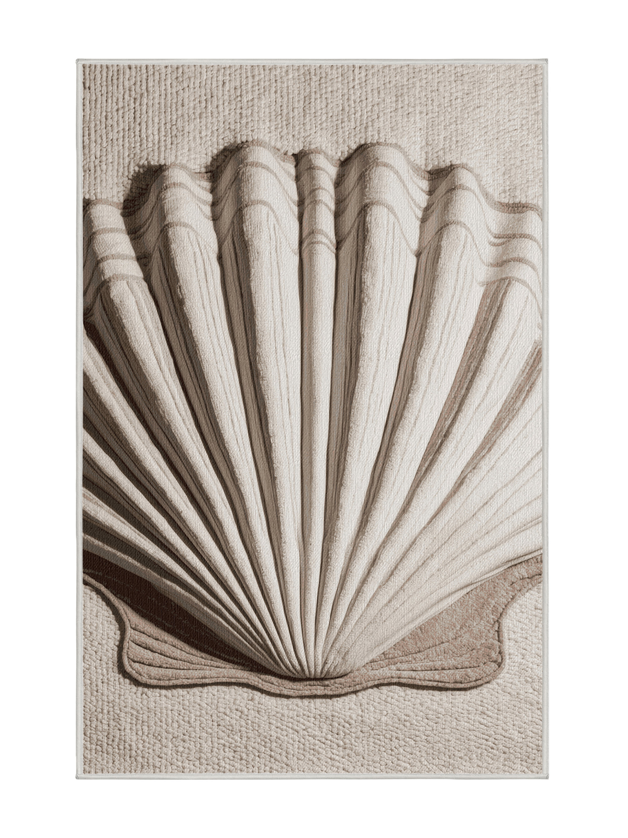 Rosecliff Heights Washable Giant Clam Feature Coastal Area Rug | Wayfair