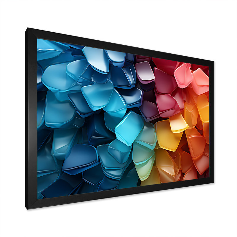 Symphonie arc-en-ciel II, Cadre simple noir, H 12 po x l 20 po x P 1 po