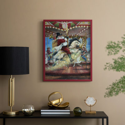 Merry Go Round Framed Print - Solid Wood