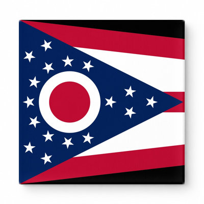 Ohio State Flag — Buckeye State Swallowtail Canvas Wall Art