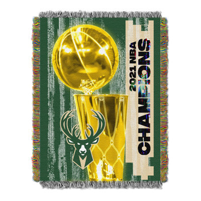 NBA Milwaukee Bucks 2021 NBA Champions Woven Throw