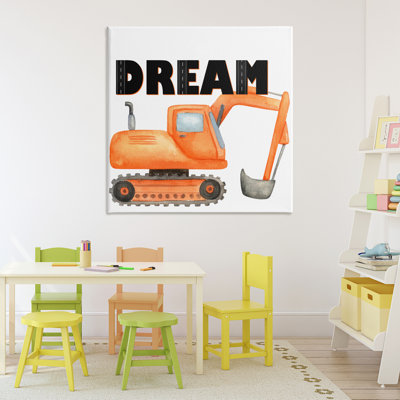 «Dream with Orange Excavator», design par Kim Allen