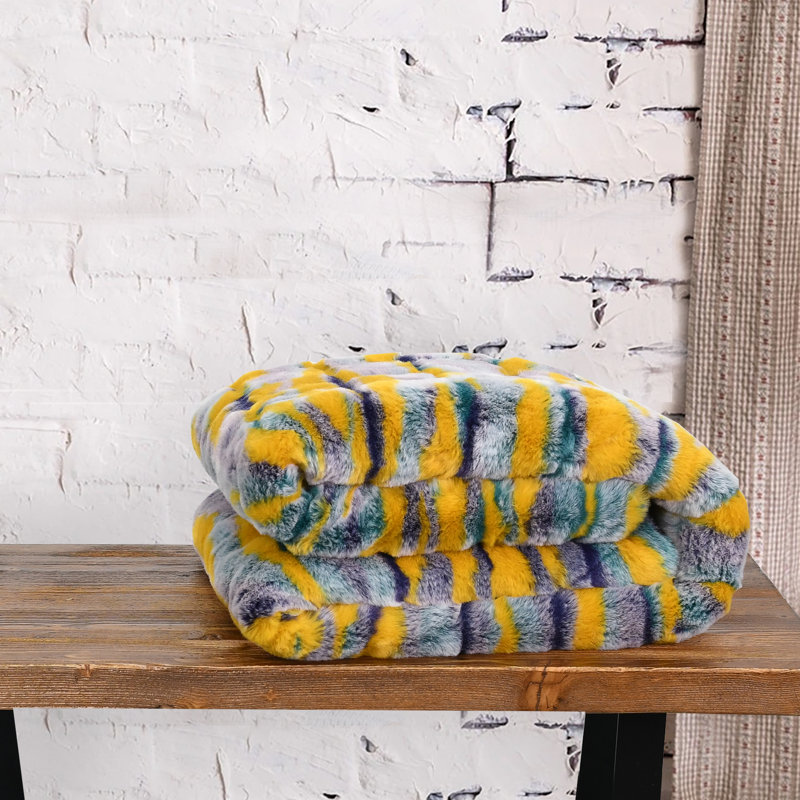 Hand Woven Throw Blanket, Teal