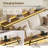Console Table Entryway Table Behind Couch Table Height Adjustable (27.6"-35.4") with LED Light Strip and Charging Station-2094753885