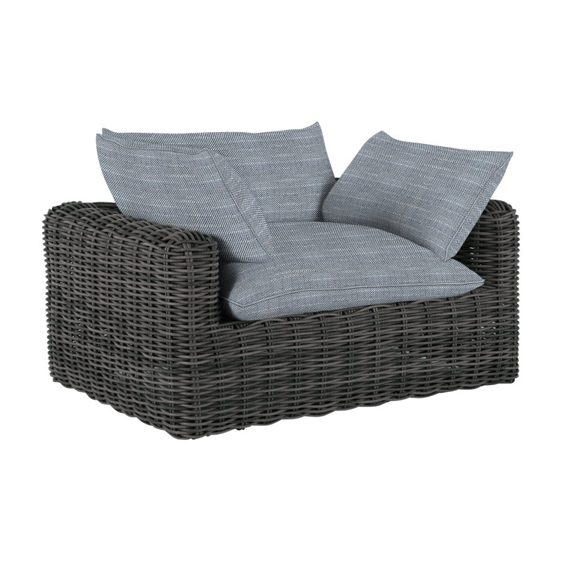 Fauteuil tissé Montecito - Raphia, Raphia, Chambray Rollo, Welt