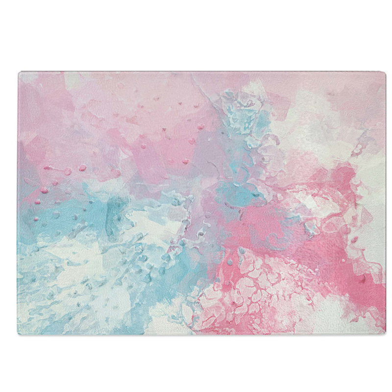 Glass Meeting Friends in Abstract Chopping Board, 39 cm W x 28.5 cm L