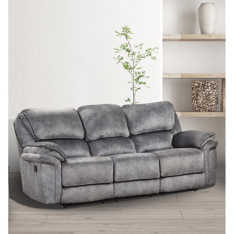 91.5" Upholstered Manual Reclining Sofa