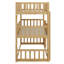 Lit superposé simple en bois d'hévéa à triple couche et équipé d'échelles et de barrières de sécurité-329638468