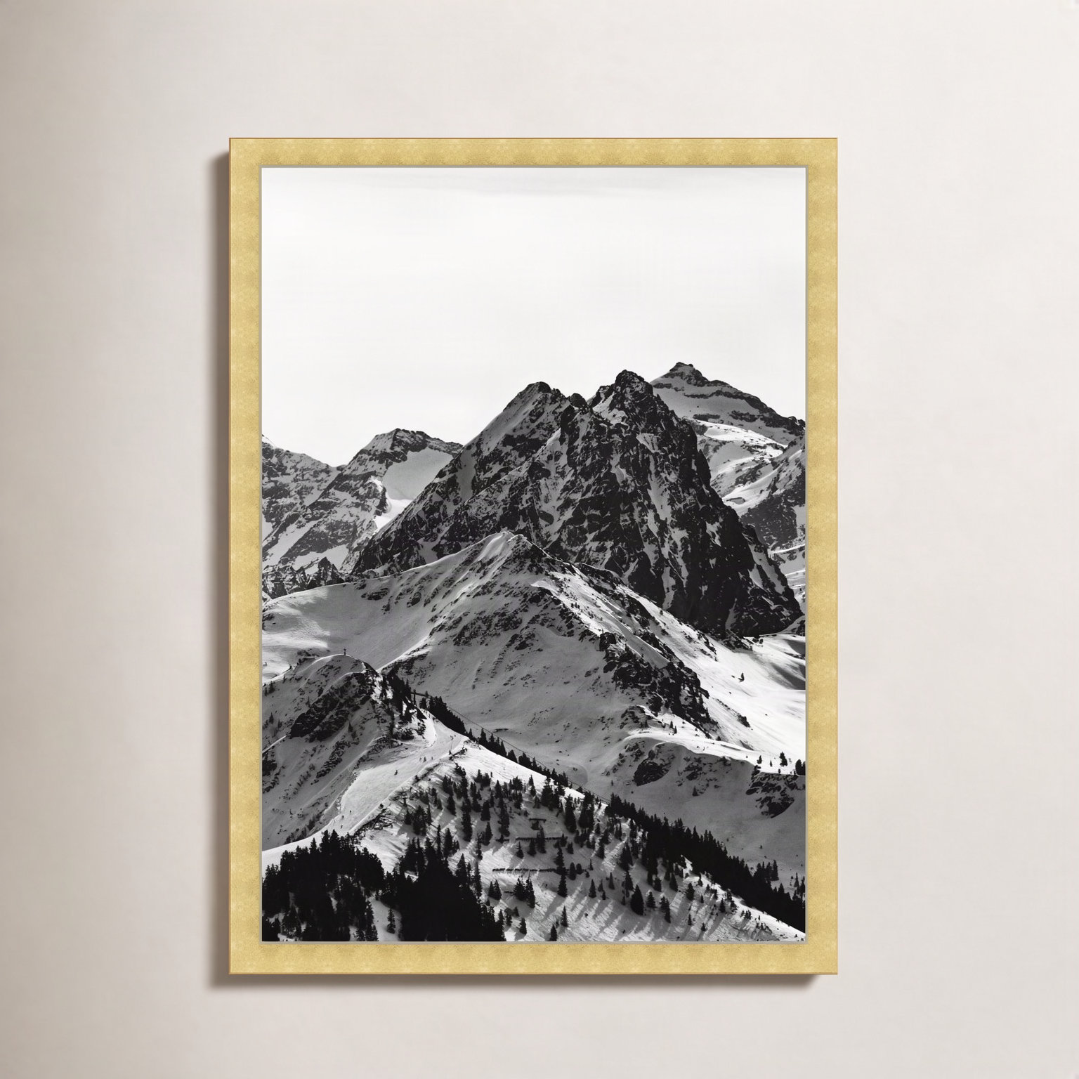 Up the Mountain Print by Oliver Gal, Gold, 32" H x 22" W x 0.5" D