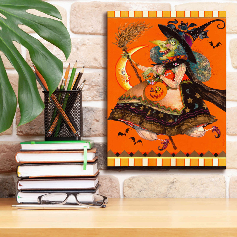 «Witch» par David Galchutt, art mural sur toile, H 16 po x l 12 po x P 0,75 po