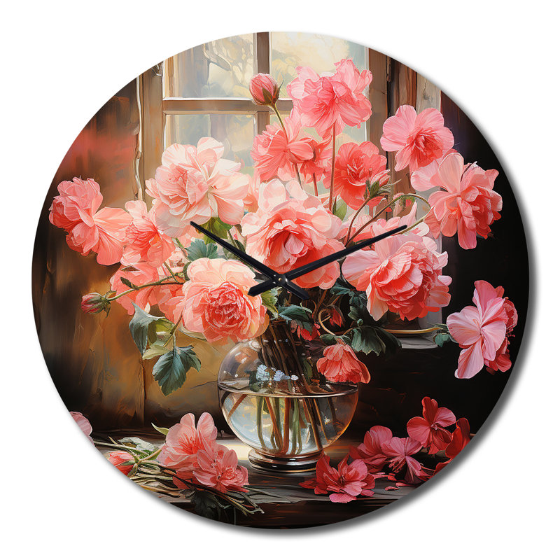 Brietta - Horloge murale florale, Grand