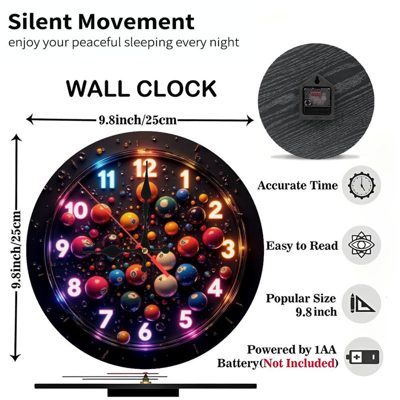 Abstract Pool Balls Wall Art Decor