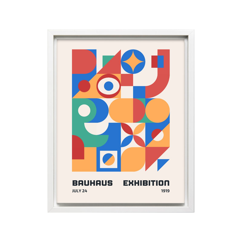 Exposition Bauhaus 1919, Canevas, Encadrement blanc, H 11 po x l 14 po