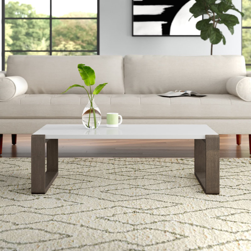 Egan Sled Coffee Table, Dark Brown