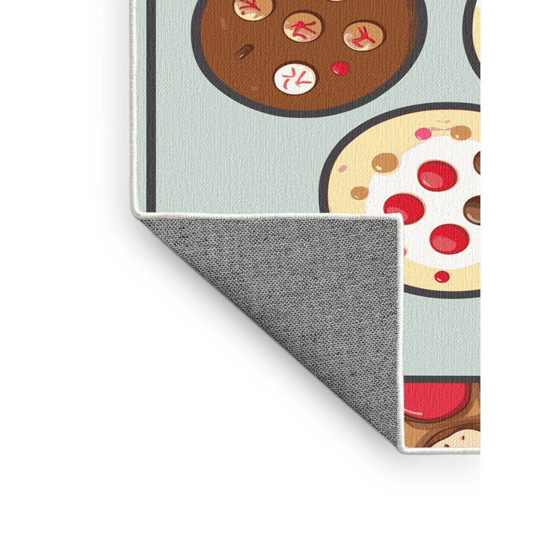 Tapis de fête des six biscuits lavables Ginza, Rectangle 7 pi x 9 pi