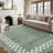 Scalloped Area Rugs Modern Bordered Accent Carpet,Non-Slip Floor Cover,Stain-Resistant Indoor Mat for Bedroom,Kitchen,Living Room-620051070-620051060