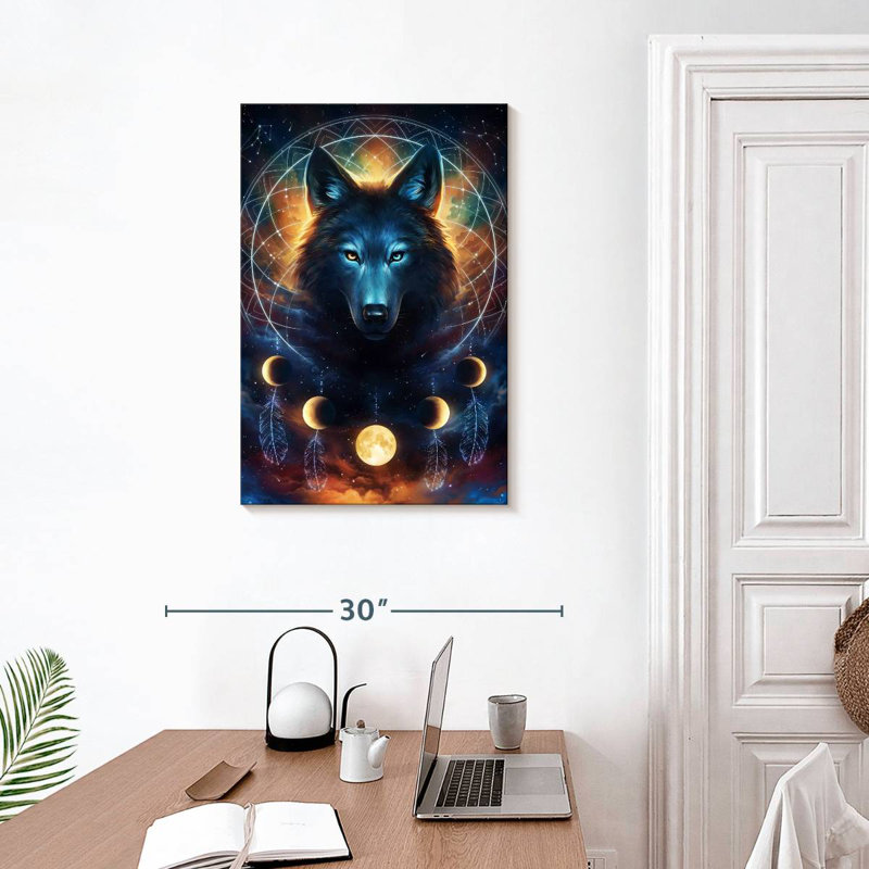 Brampt Dreamcatcher Wolf, 30" H x 20" W