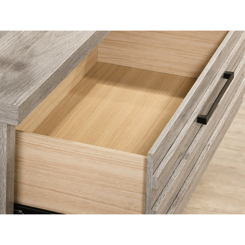 Contemporary Metal Base Nightstand - Gray 1 Drawer Bedroom Storage Solution With Finish Spacious