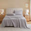 Ensemble de draps 4 pièces 100% coton imprimé, flocon de neige
