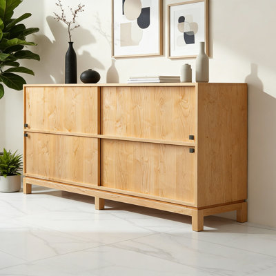 Large-capacity storage solid wood sideboard