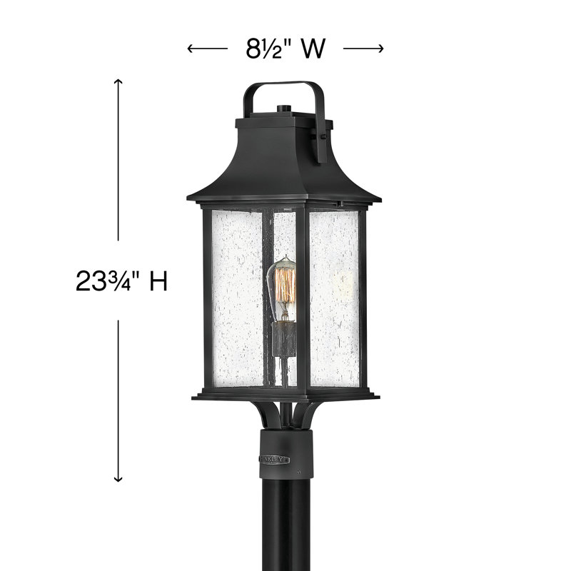 Grant 1-Light Lantern Head, Textured Black
