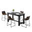 Ensemble de salle à manger à hauteur de comptoir au fini bois antique Bronco: table et quatre chaises-114251900