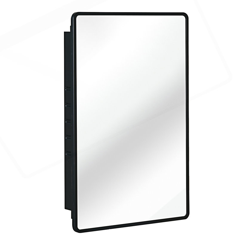 Armoire décorative, armoire murale rectangulaire à cadre mural ou miroir encastré