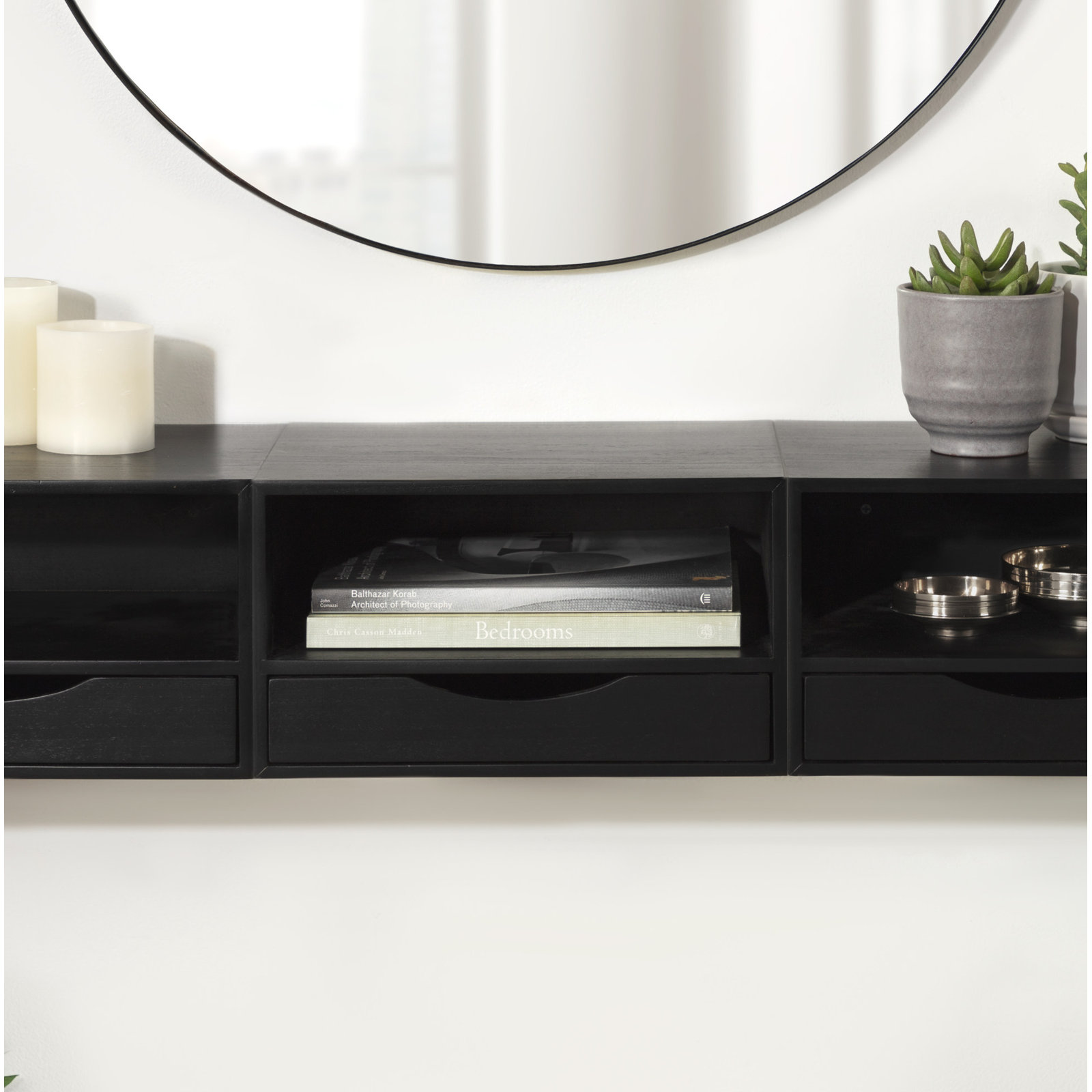 Adeana 13" Floating Shelf, Black