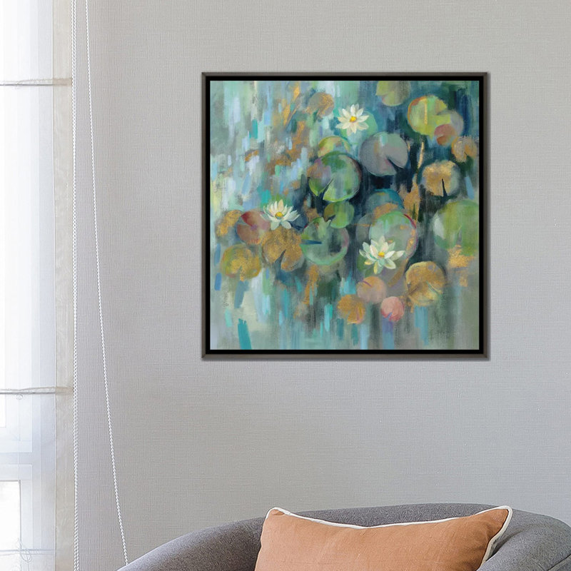«Magic Lily Pond» par Silvia Vassileva - reproduction d'art, Pas de tapis, H 26 po x l 26 po x P 1,5 po