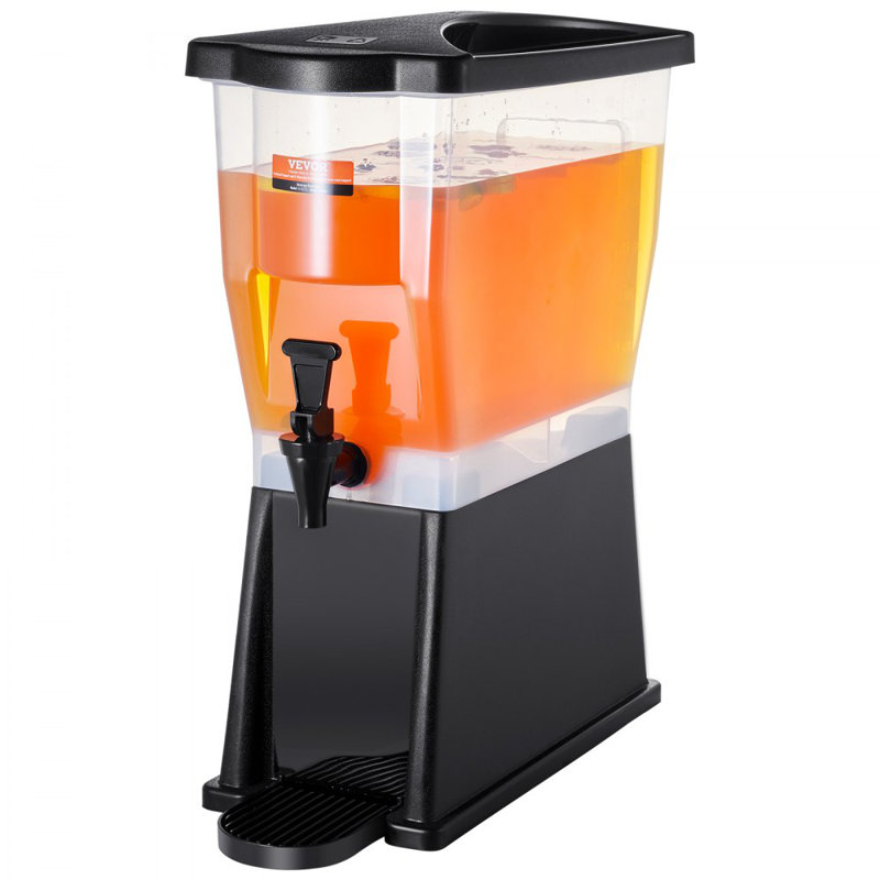 Distributeur de boissons, distributeur de boissons de 3 gallons pour les fêtes, distributeur de jus en plastique avec couvercle