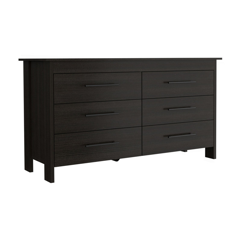 Commodes 6 tiroirs Wenge, ensemble de 2