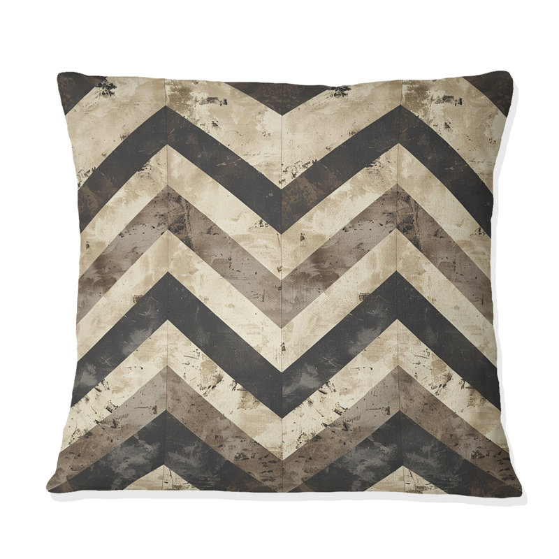 Coussin Brown Modern, H 16 po x l 16 po