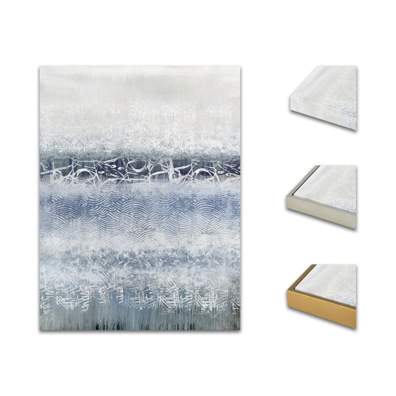 Indigo Print by Jennifer Hollack Raboin, Stretched Canvas, 50" H x 38" W x 2" D
