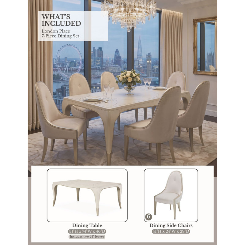 London Place 6-Person Extendable Dining Set