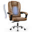 Ergonomic Mid-Back Swivel Office Chair, Executive Chair with Adjustable Lumbar Support, Soft Padded Armrests-1415928204-1415928206