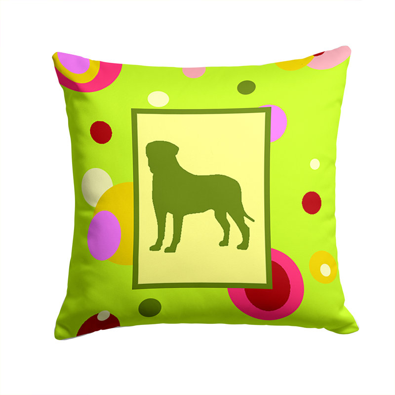 Coussin décoratif intérieur/extérieur bullmastiff pois points