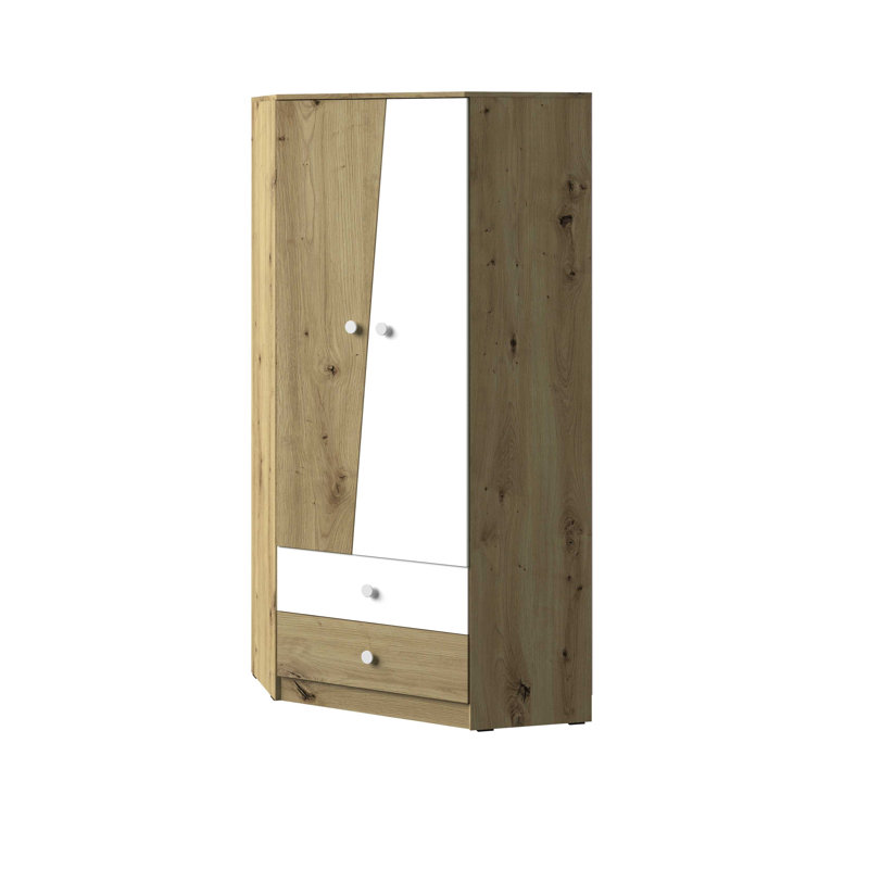 Nantes 2 Door Manufactured Wood Wardrobe, Matt White