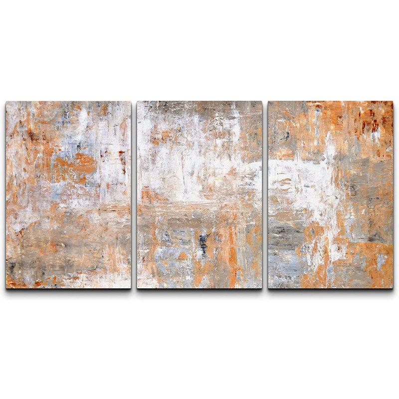 Abstract Oil Paint Colour Blocks - Print on Canvas, 24" H x 16" W x 1.5" D, Wrapped Canvas