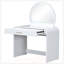 Coiffeuse élégante avec miroir lumineux à écran tactile et tiroir spacieux pour l'organisation de la chambre à coucher-129911208