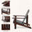 Classic Wooden Adirondack Chair with Cup Holder & Slatted Back Support