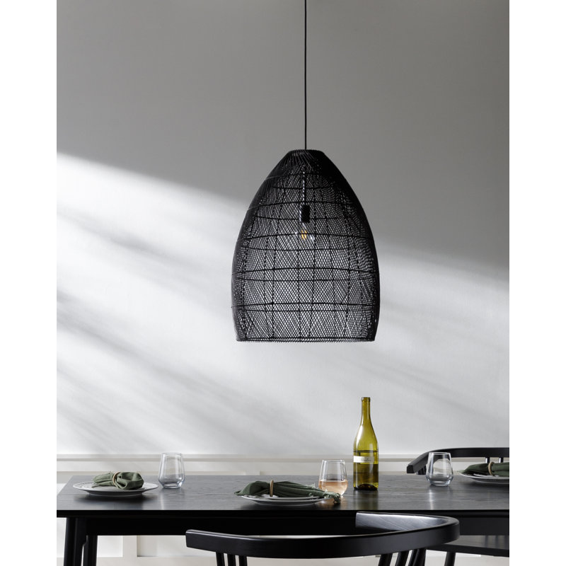 Fredonyer 1 - Light Black Pendant, 20" H x 20" W x 20" D, Black