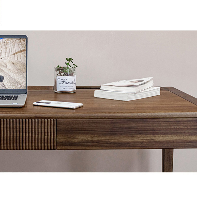 Bureau en bois massif de style chinois, H 29,53 po x l 55,12 po x P 27,56 po