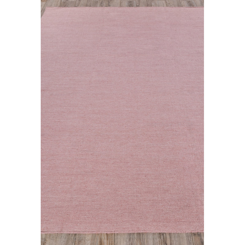 Kashmir Handmade Flatweave Light Pink Area Rug, Rectangle 2' x 3'
