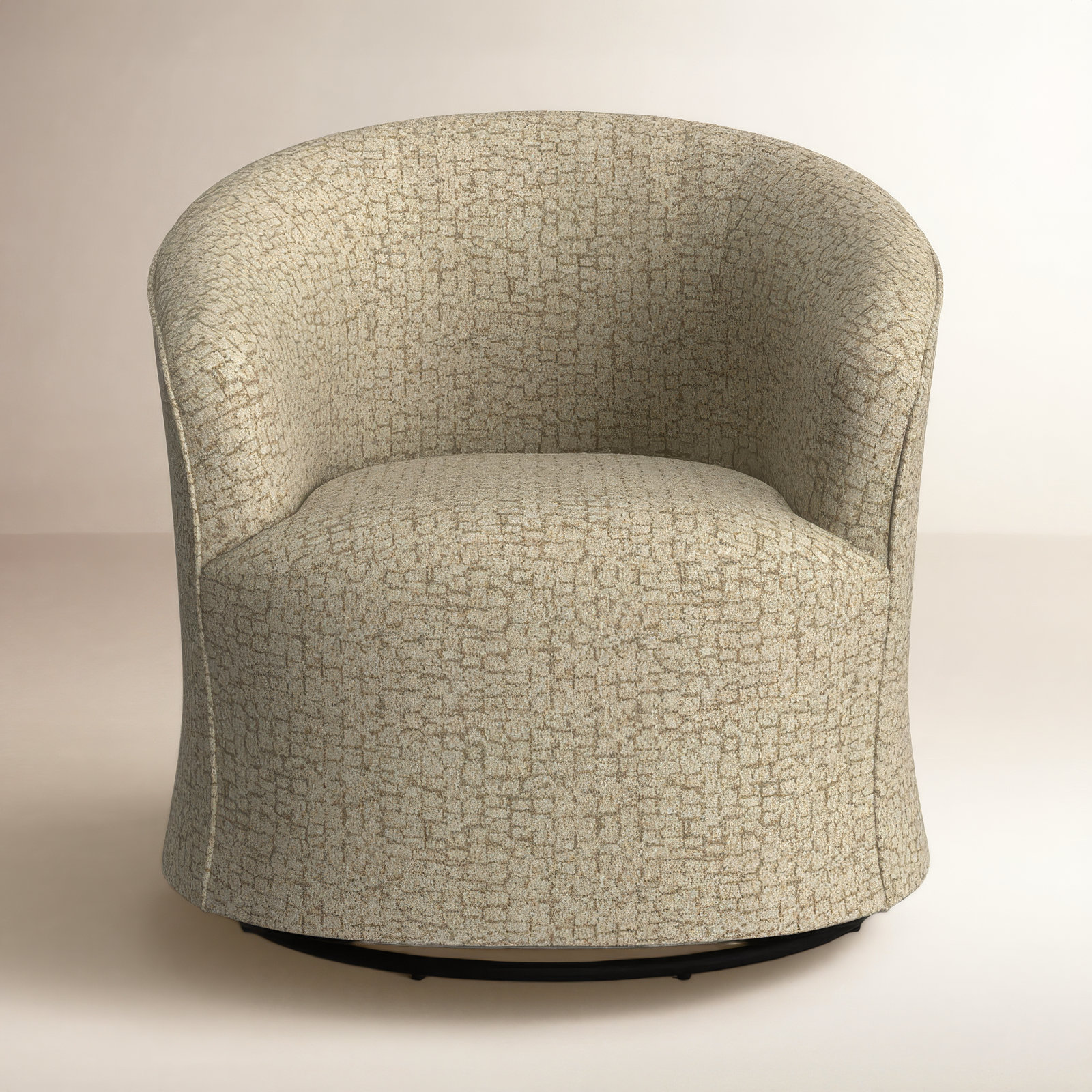 Jude Swivel Glider Accent Chair, Amsterdam Linen Performance