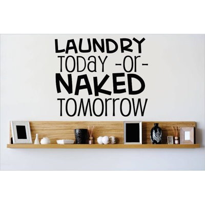 Décalcomanie murale à linge today ou nue